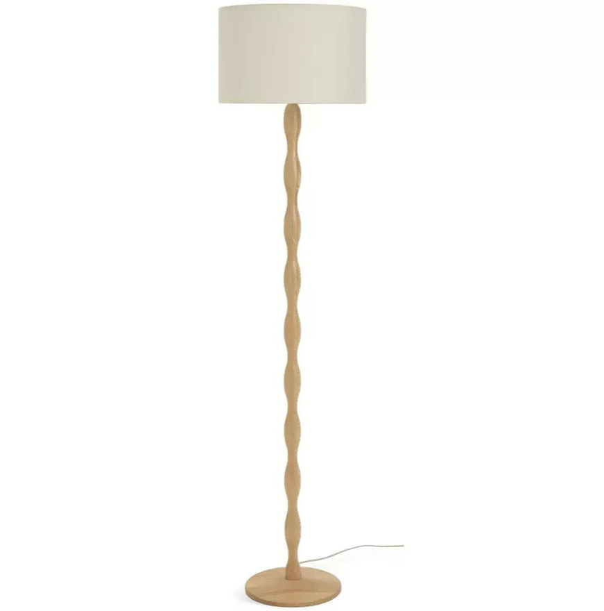 Habitat Bobbin Ash Wood Stick Floor Lamp - Natural