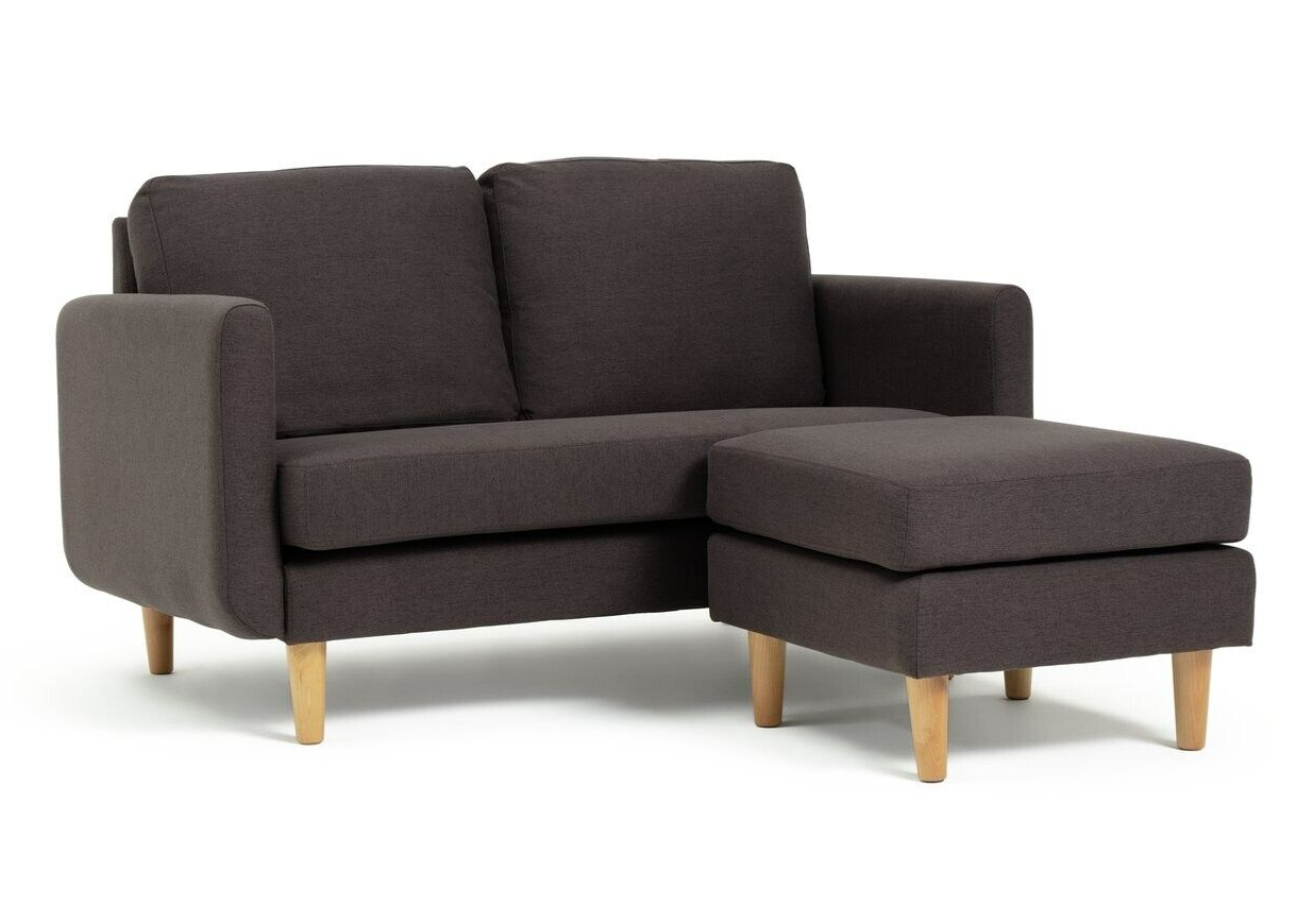 Habitat Remi Fabric 2 Seater Chaise Sofa in a box - Charcoal