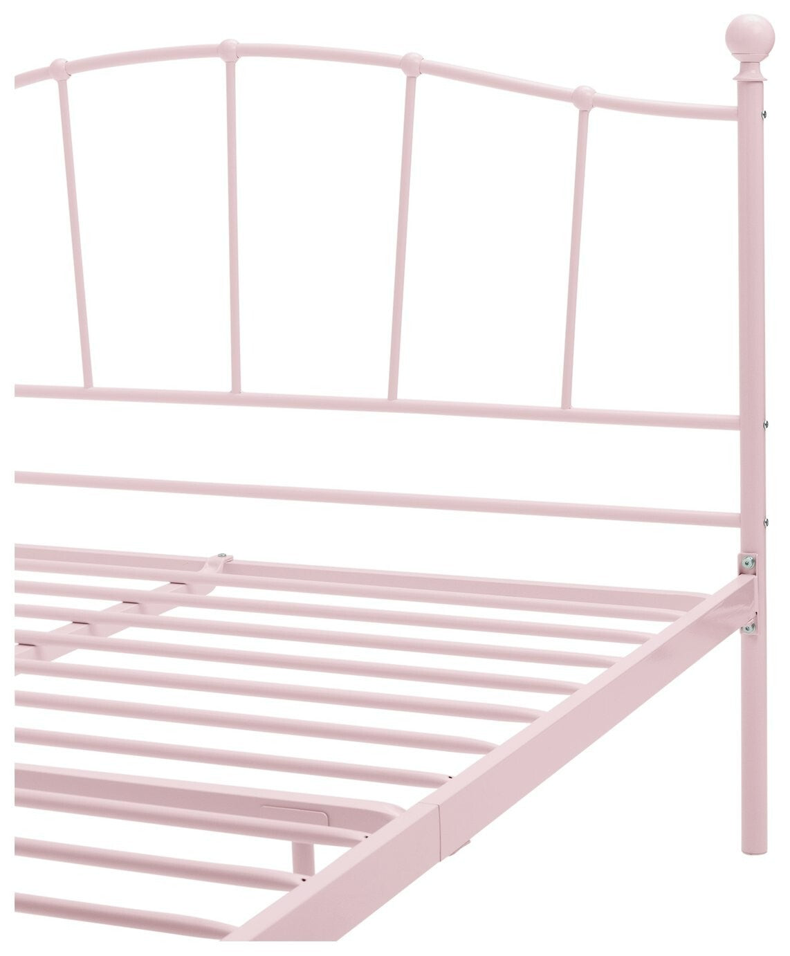 Fleur Small Double Metal Bed Frame - Pink