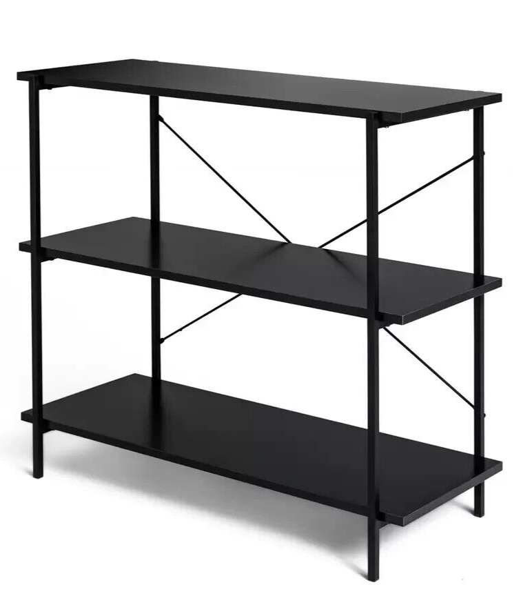 Habitat Huckley 3 Tier Steel Shelving Unit- Black
