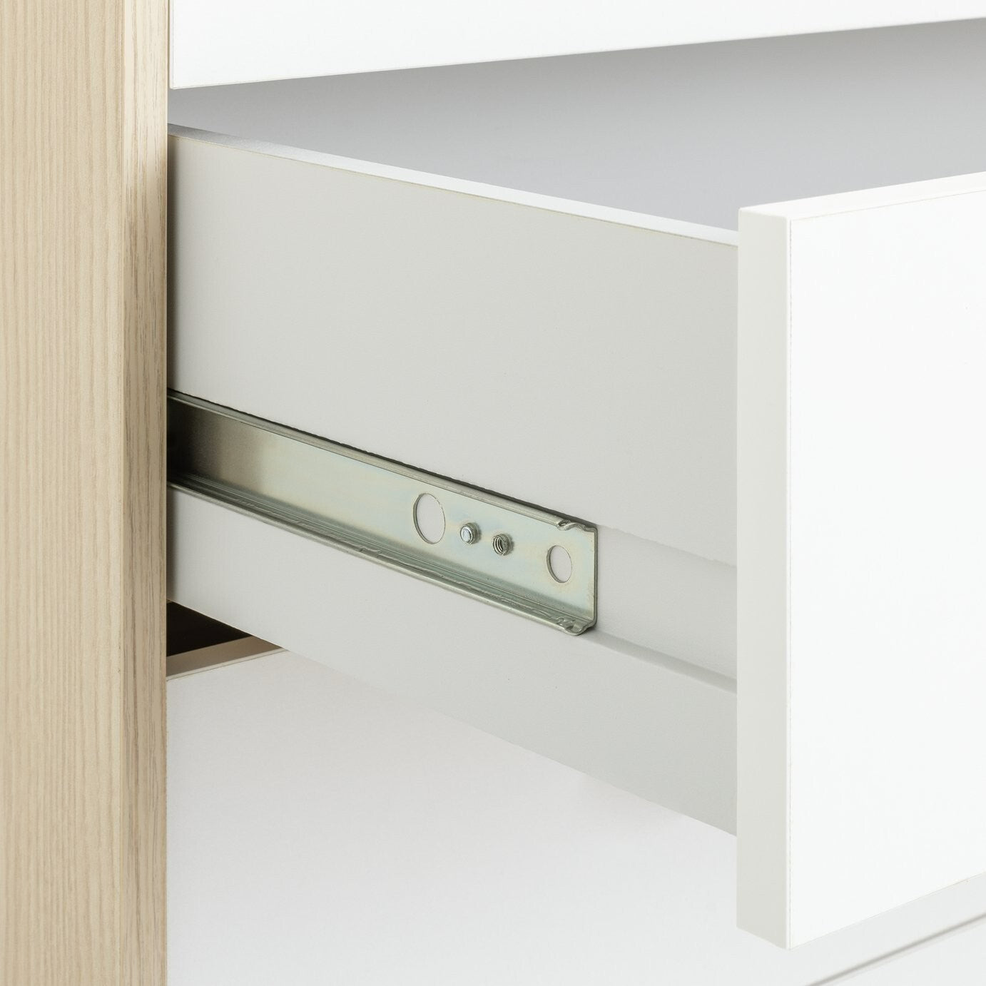 Kids Malibu 4+2 Drawer Chest - White & Acacia