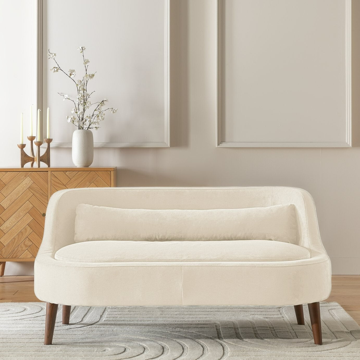 Beckett Fabric 2 Seater Sofa in a Box - Natural