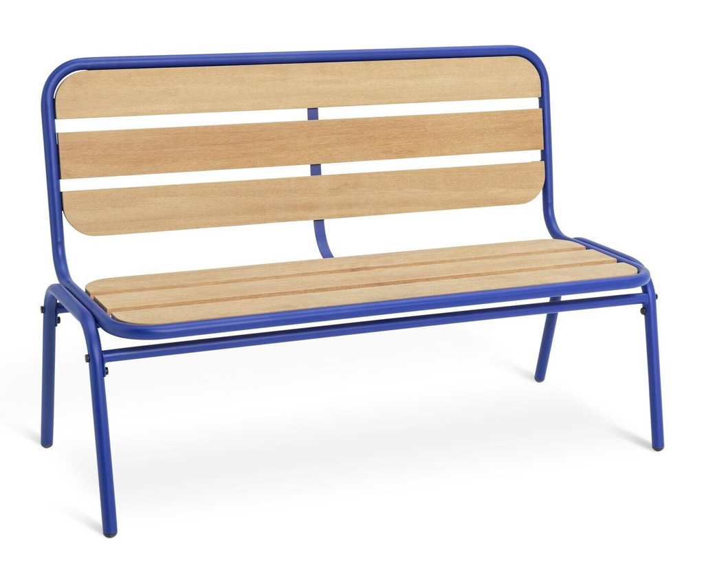 Habitat 2 Seater Wooden Garden Bench - Blue