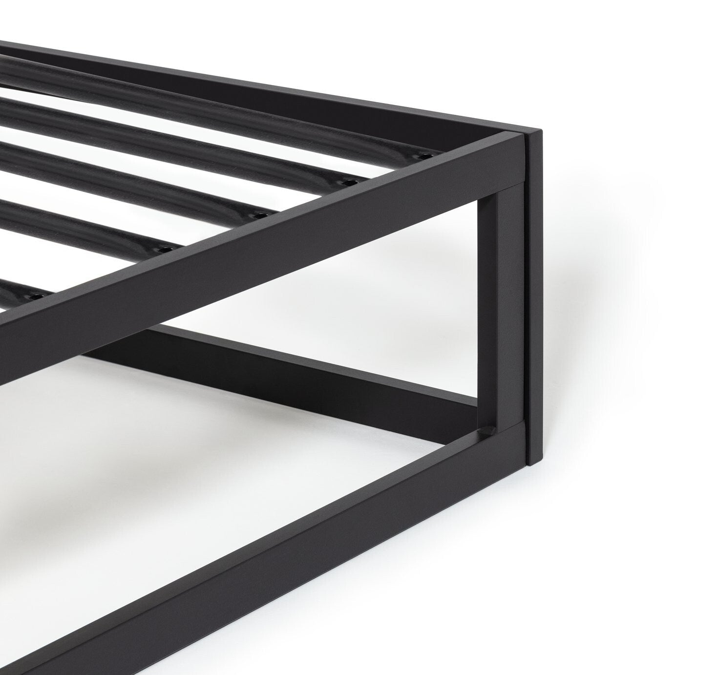 Platform Small Double Metal Bed Frame - Black