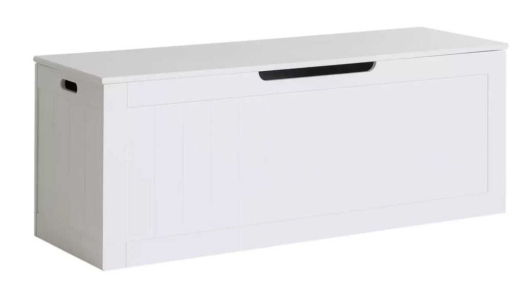 Marston XL Shaker Blanket Box White | Bedroom Storage Chest Wooden Trunk Ottoman