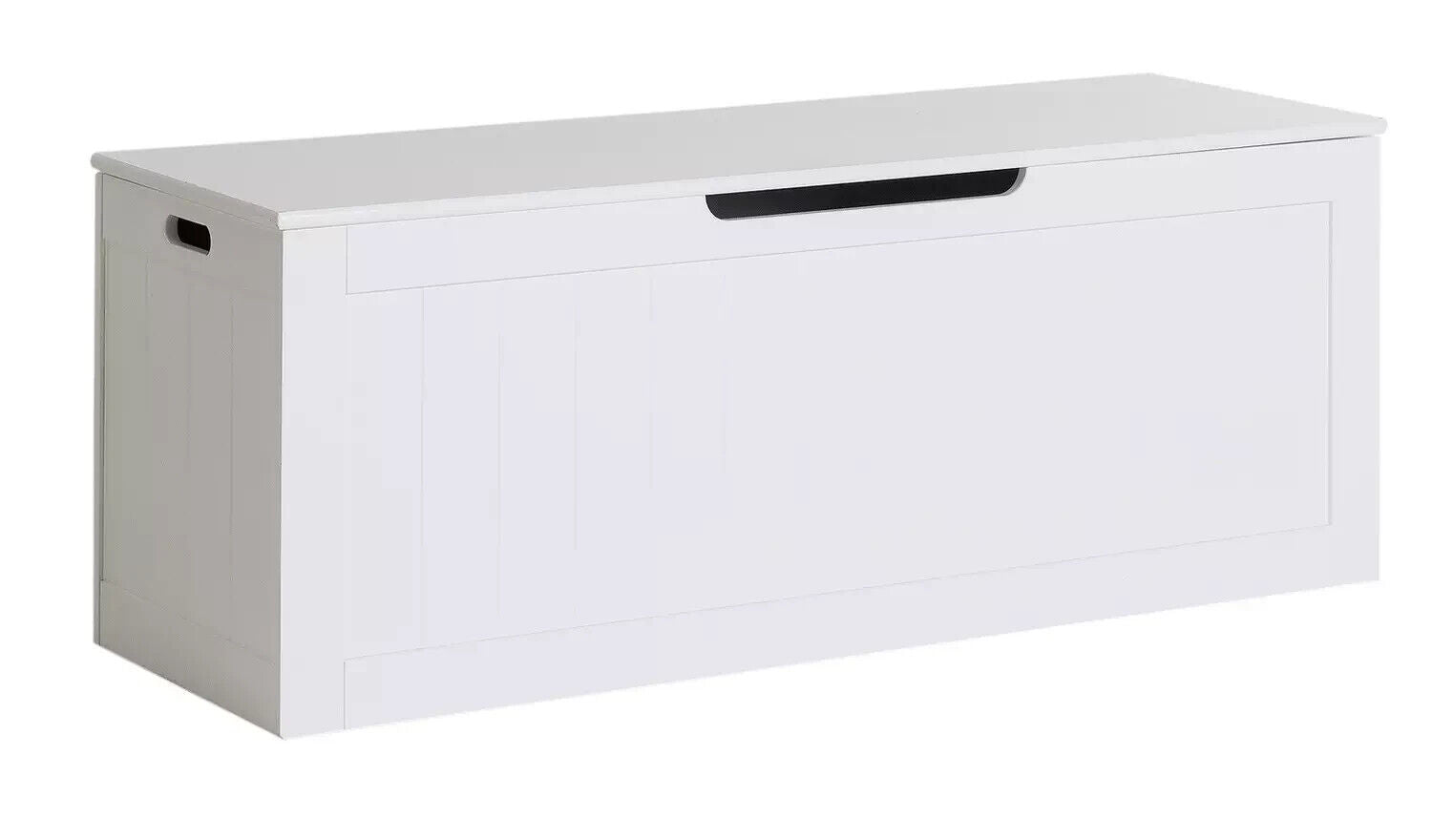 Marston XL Shaker Blanket Box White | Bedroom Storage Chest Wooden Trunk Ottoman