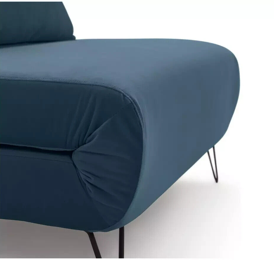 Habitat Roni Single Velvet Chairbed - India Ink