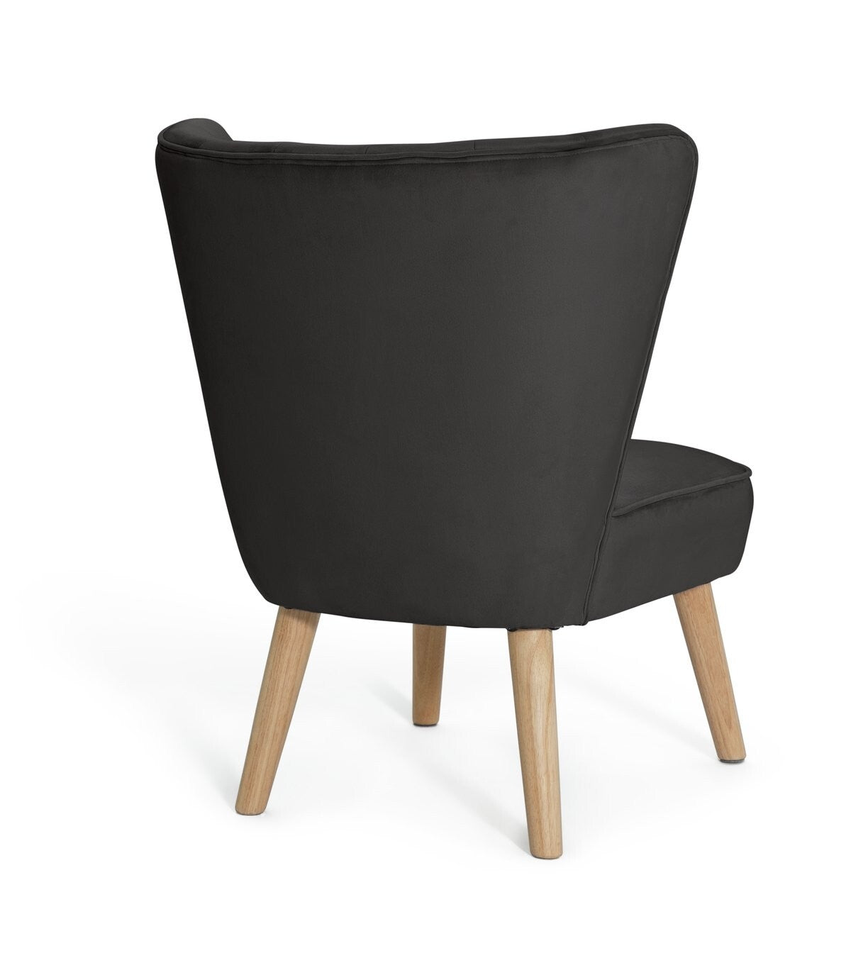 Habitat Alexis Velvet Cocktail Chair - Charcoal