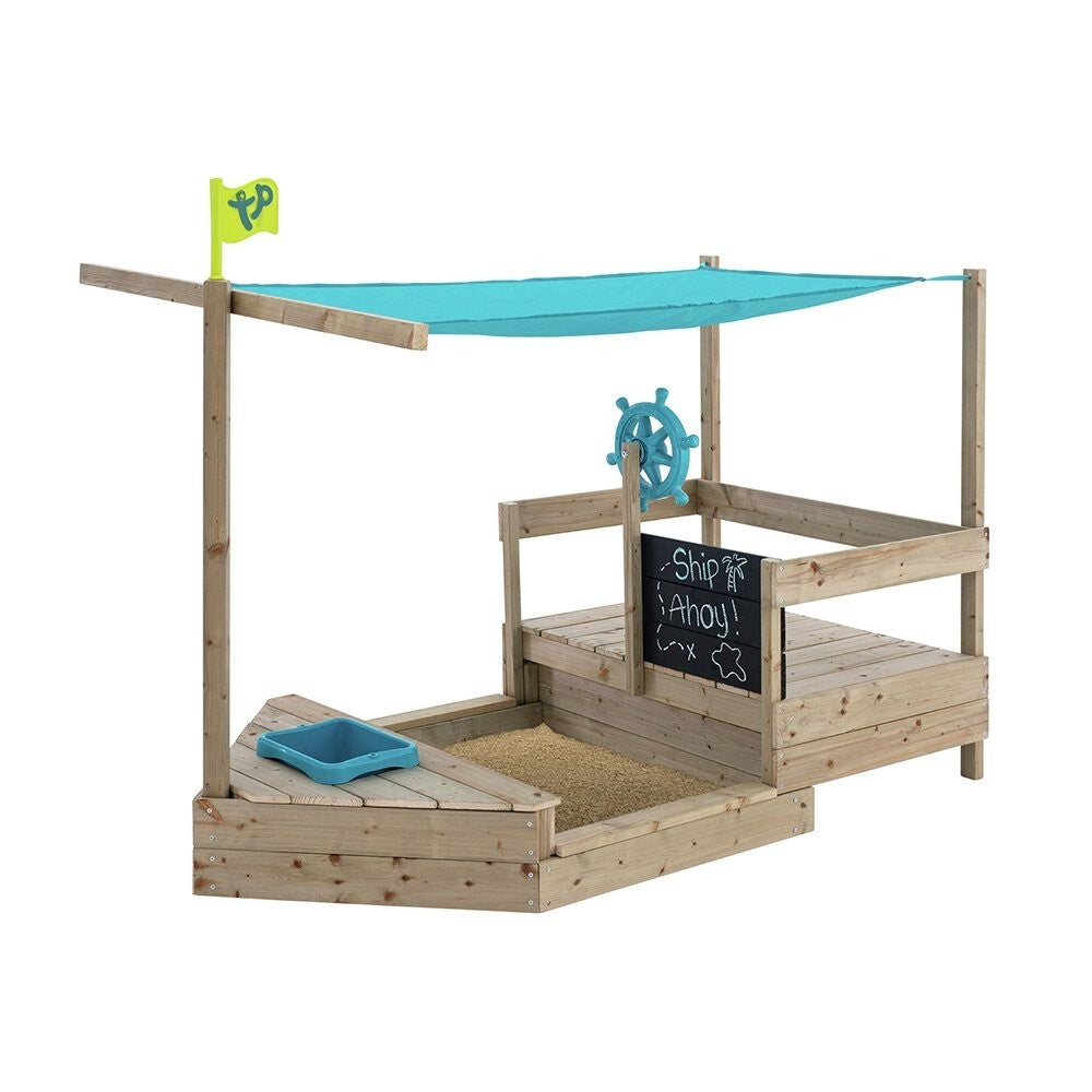 TP ahoy wooden play boat sand and water pit