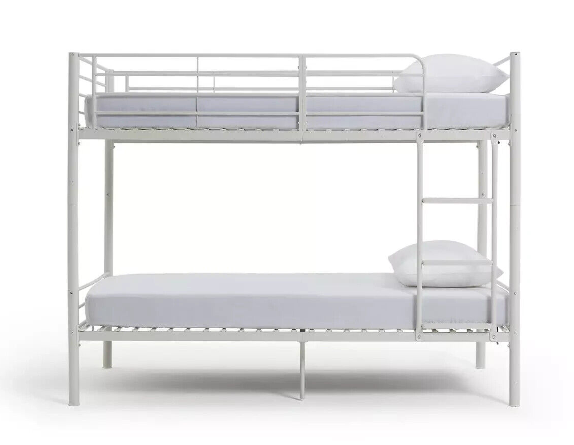 Home Mason Take Home Today Metal Bunk Bed White | Sturdy Space Saving Bed Kids