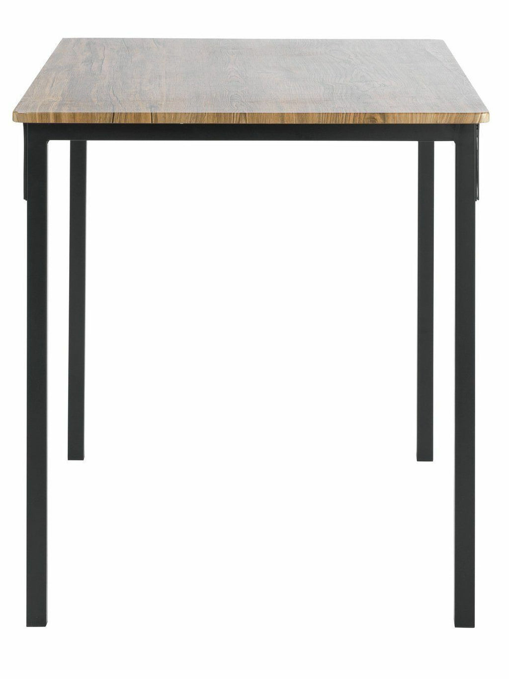 Home Bolitzo Oak Dining Table and 2 Black Benches | Industrial Style Dining Set