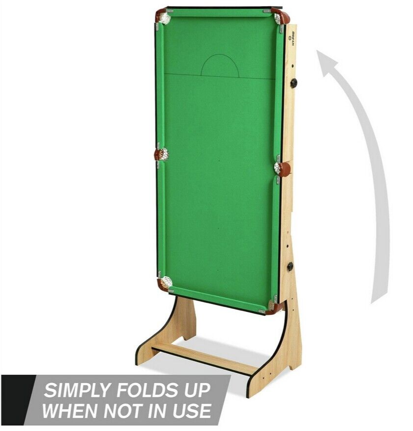 Hy Pro 5ft Folding Snooker Pool Table | Compact Home Game Table Free Delivery
