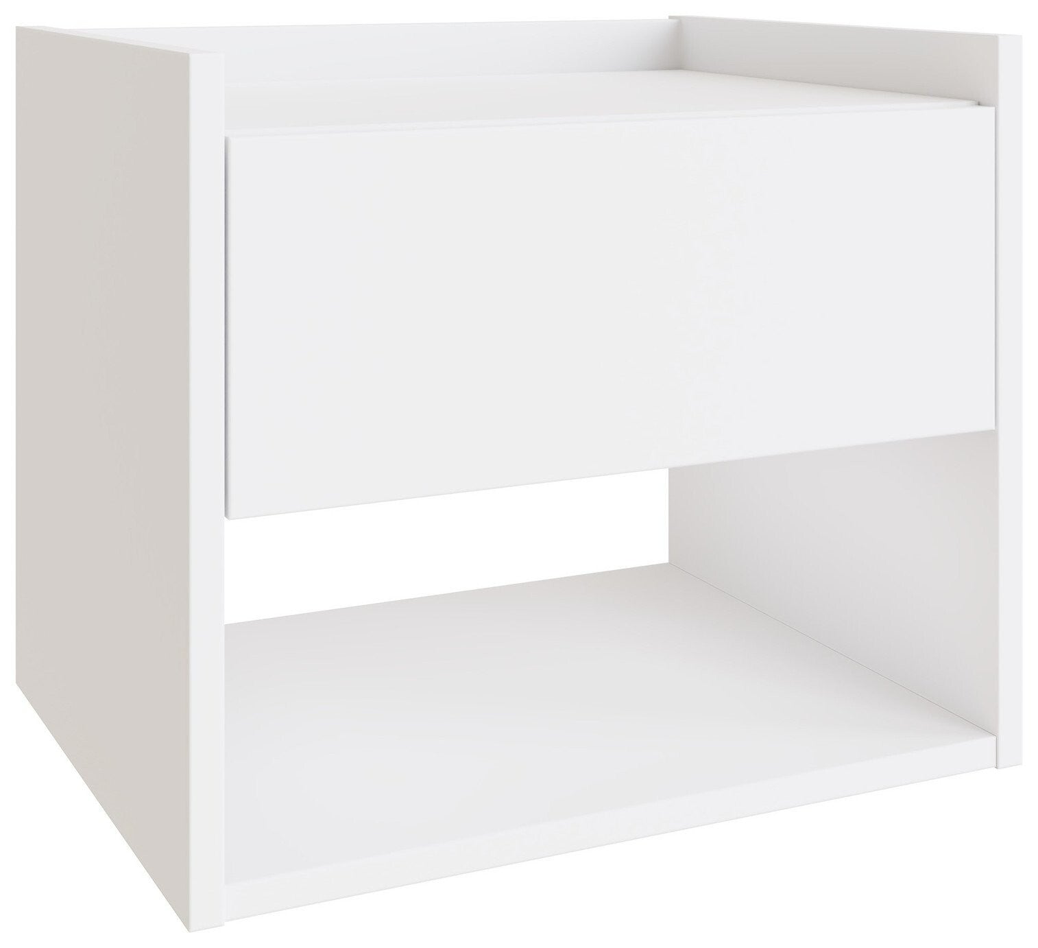 GFW Harmony 2 Wall Mounted Bedside Table Set - White