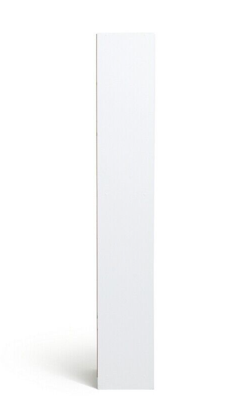 Maine Narrow 6 Shelf Bookcase - Shelving Storage Unit Display Cabinet - White