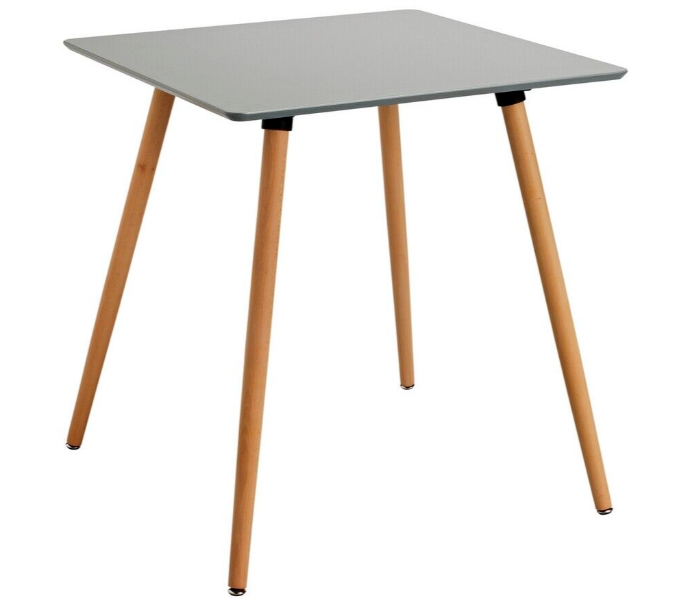 Habitat Berlin Modern Dining Table and 2 Chairs Square in Grey