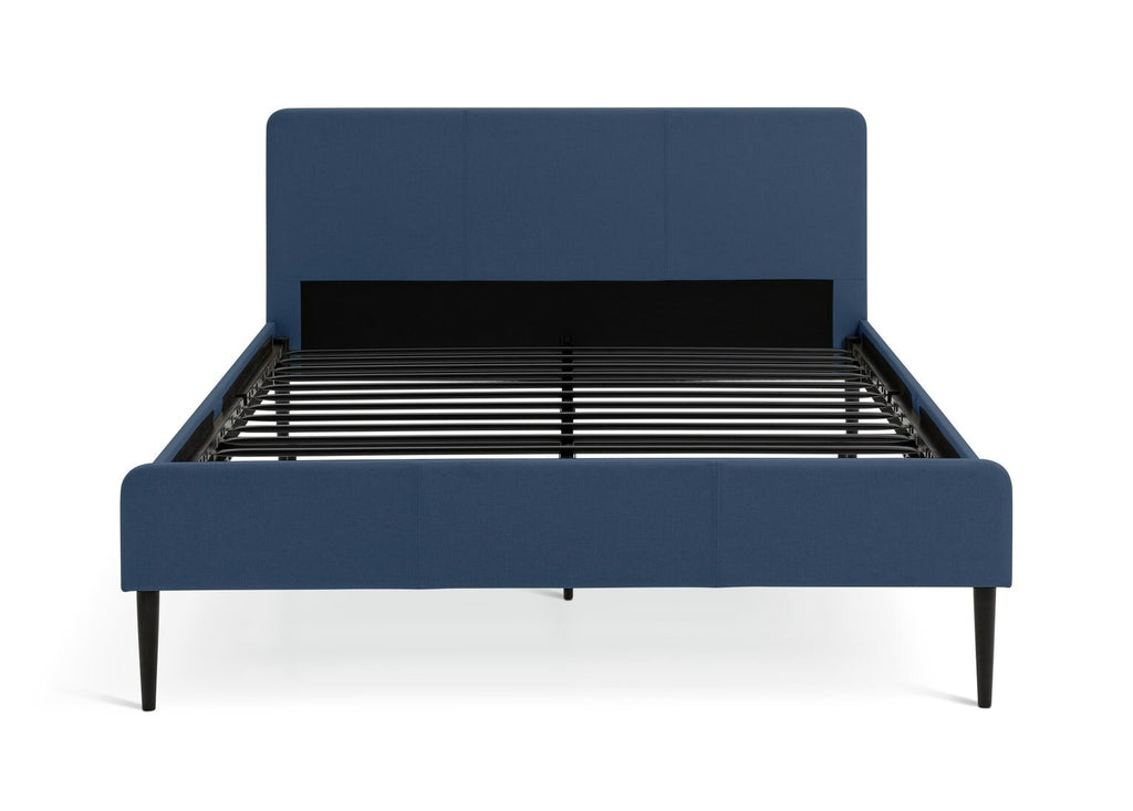 Home Kristopher Double Bed Frame Blue | Sturdy Modern Bedroom Furniture Design