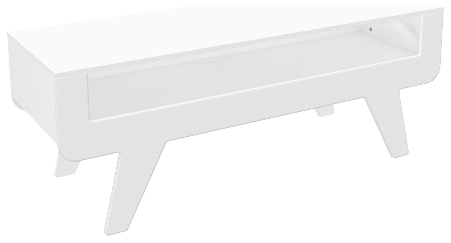 AVF TV Stand With Storage in Satin White - Up to 50 Inch TV Unit - 120cm Wide