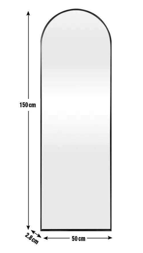 Habitat Arch Full Length Cheval Mirror - Black - 150x50cm