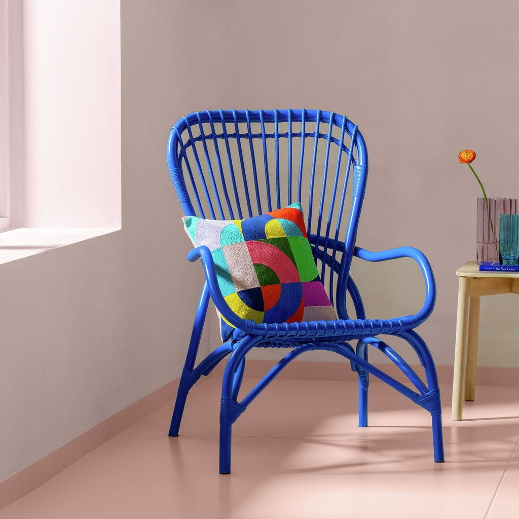 60 Wyatt Rattan Chair - Blue