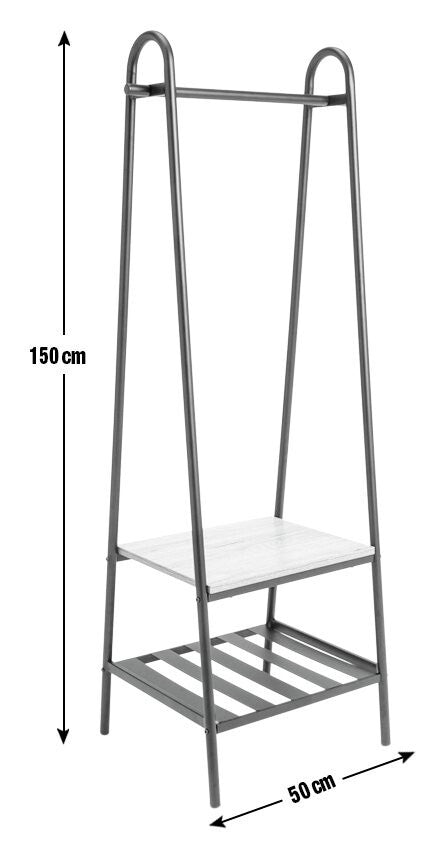 Habitat Turner Single Clothes Rail - Black