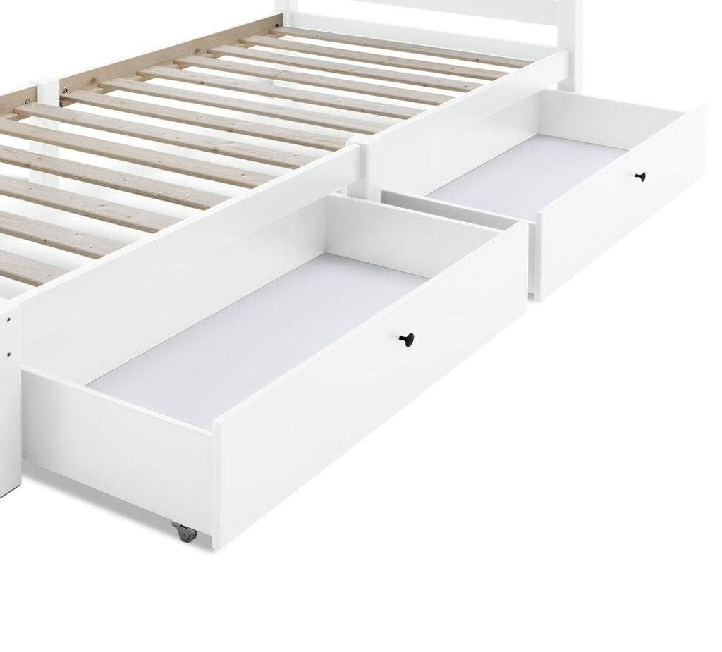 Habitat Brooklyn Single Bed Frame and Drawer - White | Wooden Bed Storage Saving