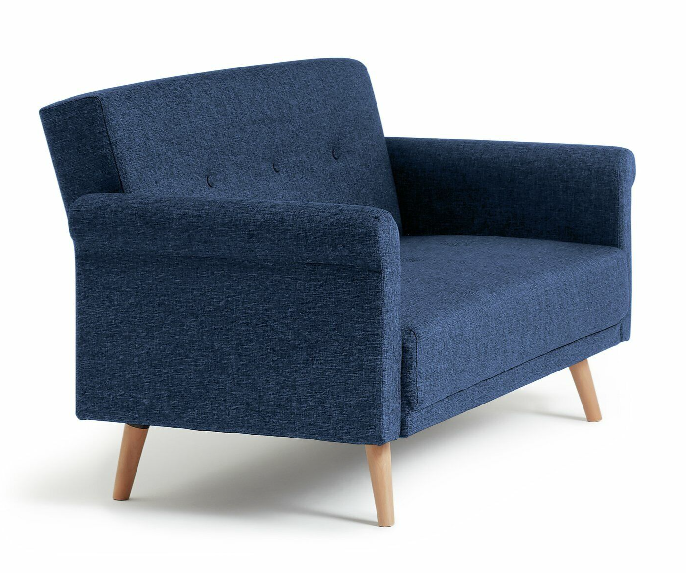 Habitat Home Evie Fabric 2 Seater Sofa in a Box Navy Blue | Compact Comfortable
