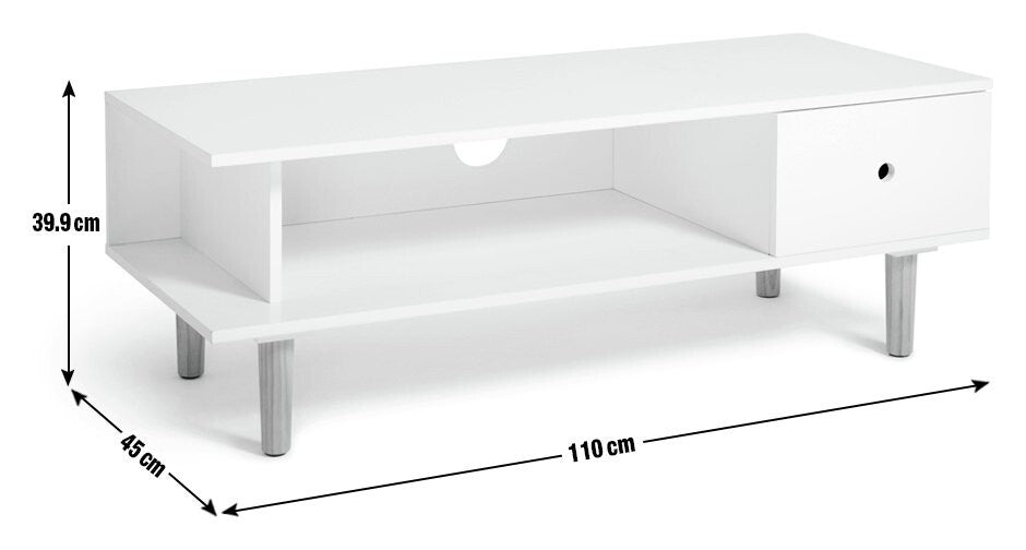 Habitat Cato 1 Drawer TV Unit - Black