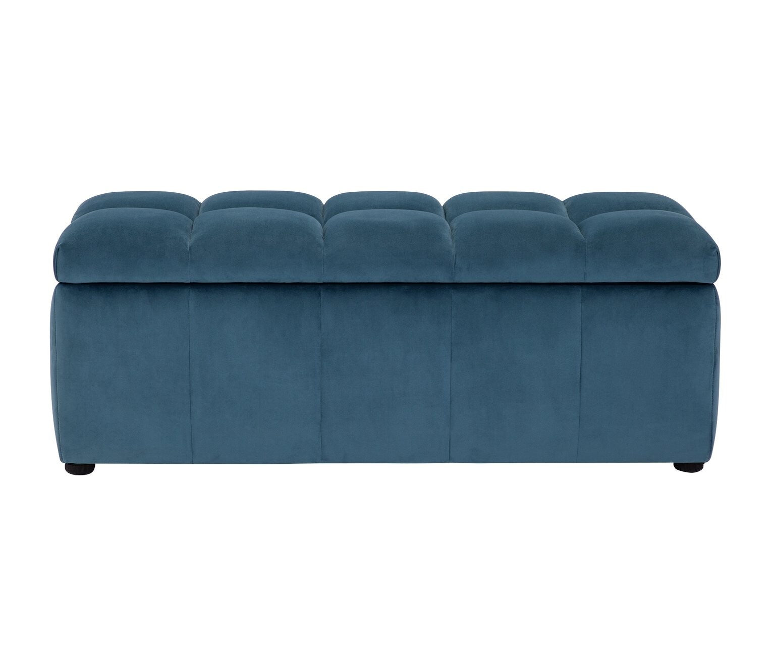 Habitat Maisie Large Storage Ottoman Box Velvet Blue | Bedroom Bench Upholstered
