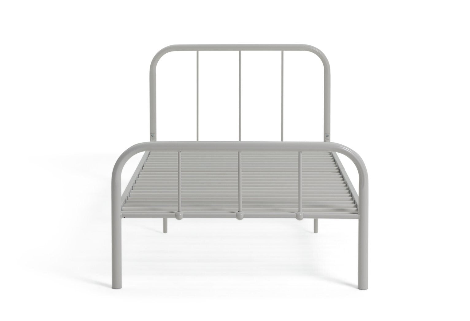 Home Charlie Single Metal Bed Frame White | Sturdy Durable Bedframe for Bedroom