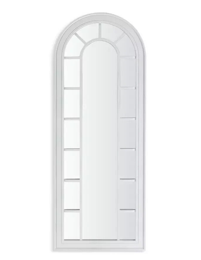 Arch Window Mirror - White - 122x46cm