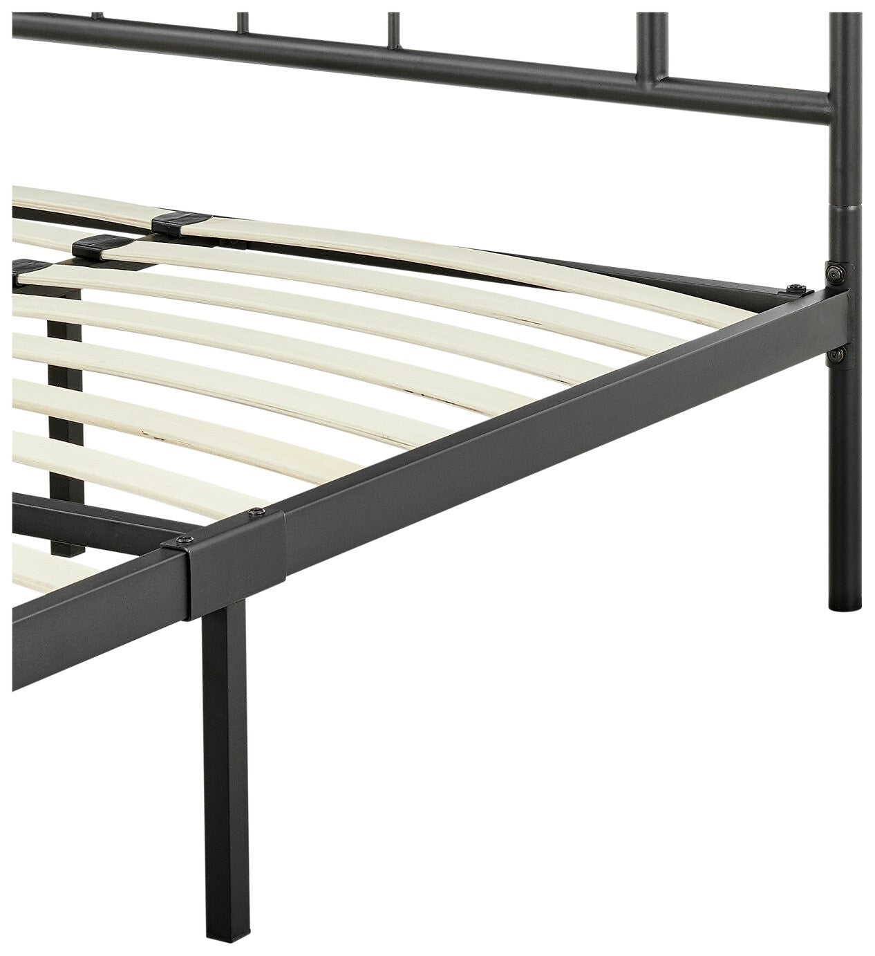 Habitat Jacques Kingsize Metal Bed Frame - Black | Strong Durable Frame Bedroom