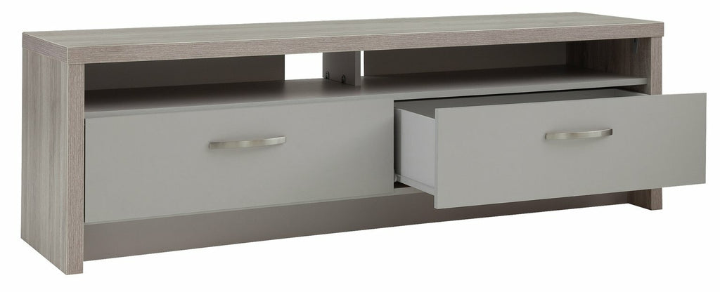 Habitat Venice 2 Drawer Large TV Unit - Grey | Modern Entertainment Furniture