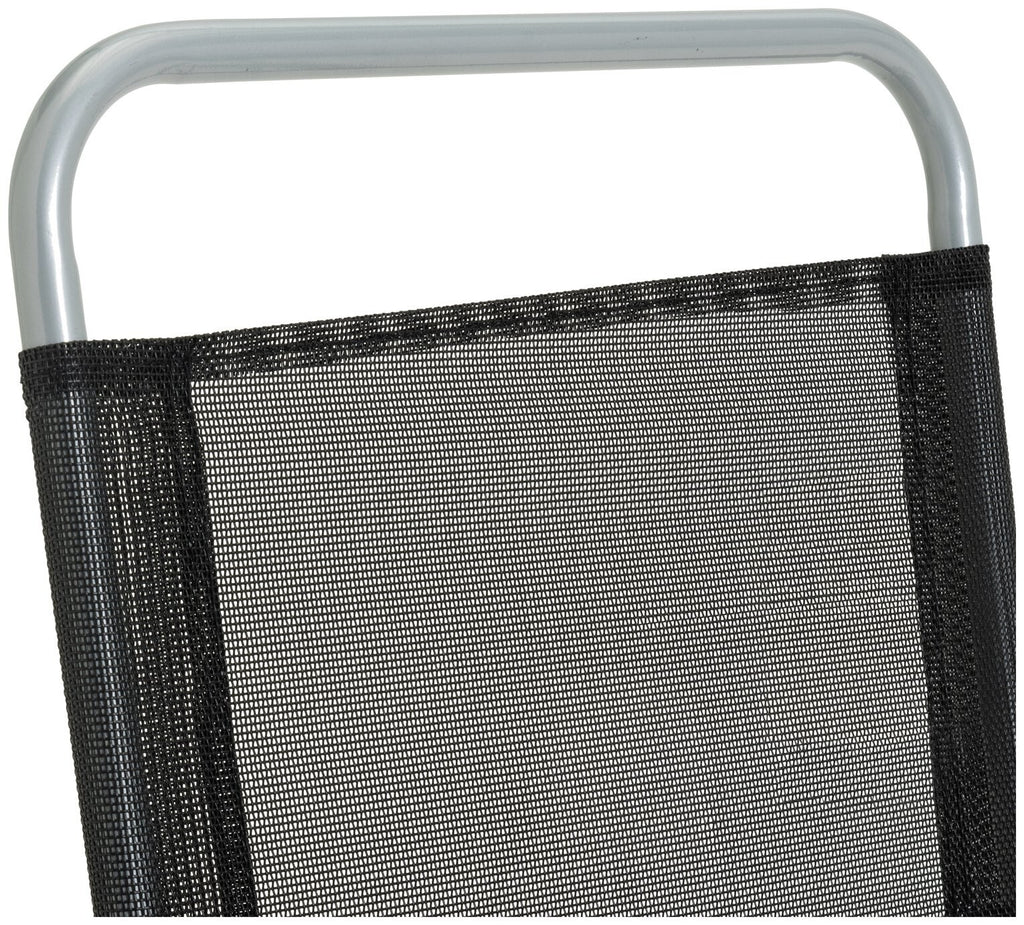 Pacific 6 Seater Folding Metal Patio Set - Black ( NO Parasol)