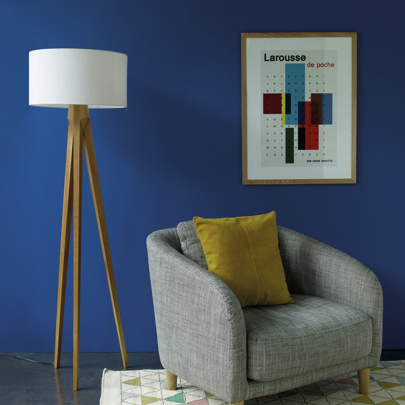 Habitat Tripod Wooden Floor Lamp Base ONLY - Ash