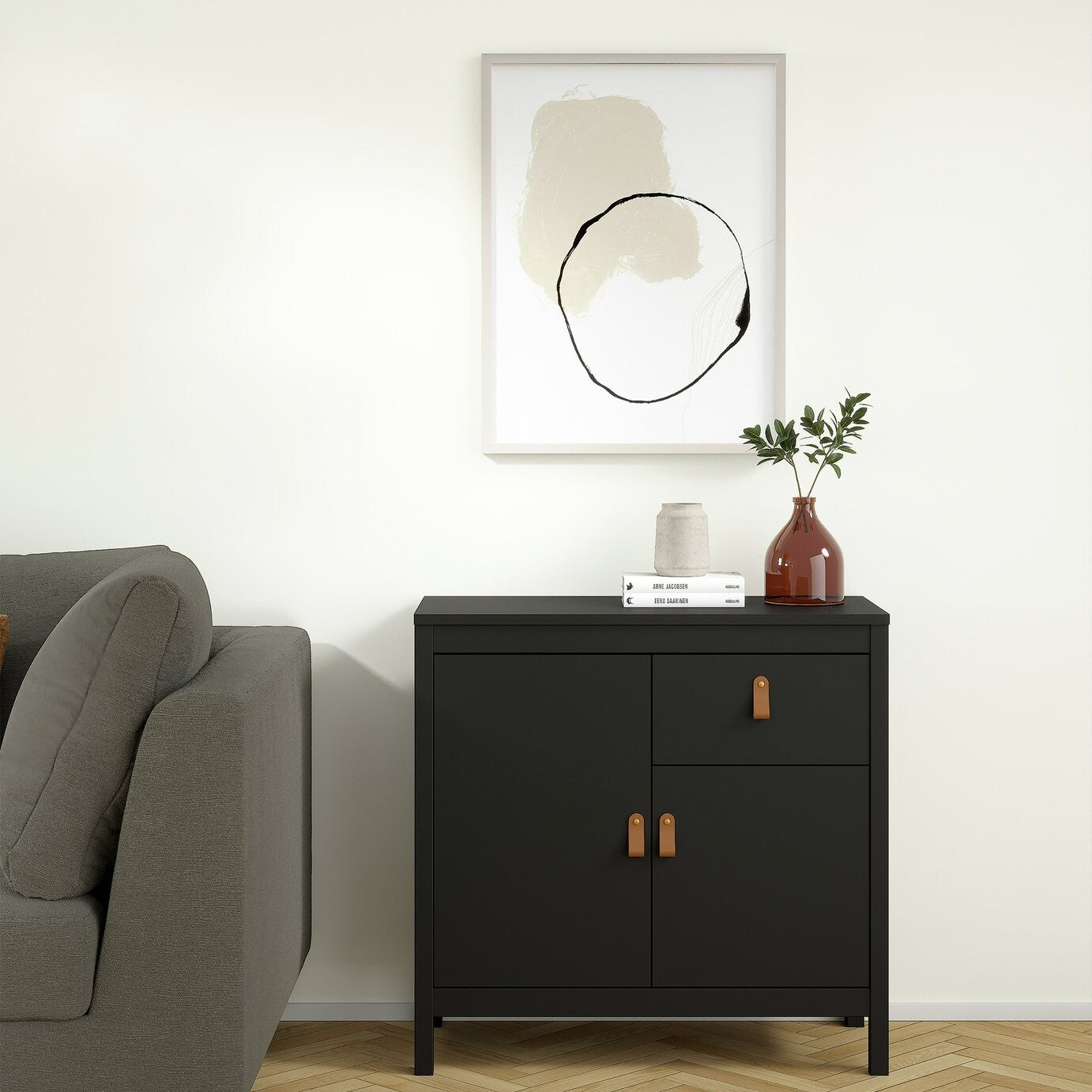 Tvilum Madrid 2 Door 1 Drawer Sideboard - Black