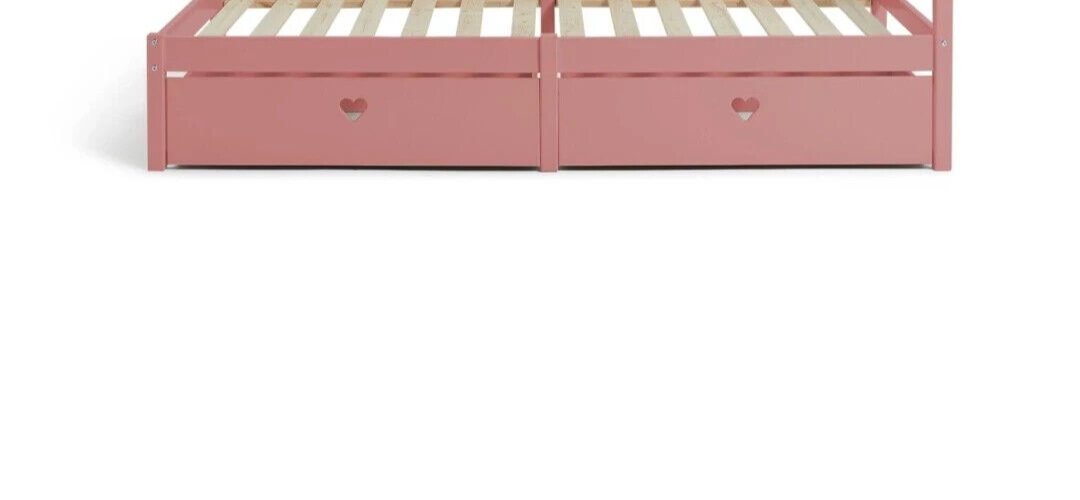 Mia Solid Wood 2 Drawers - Pink