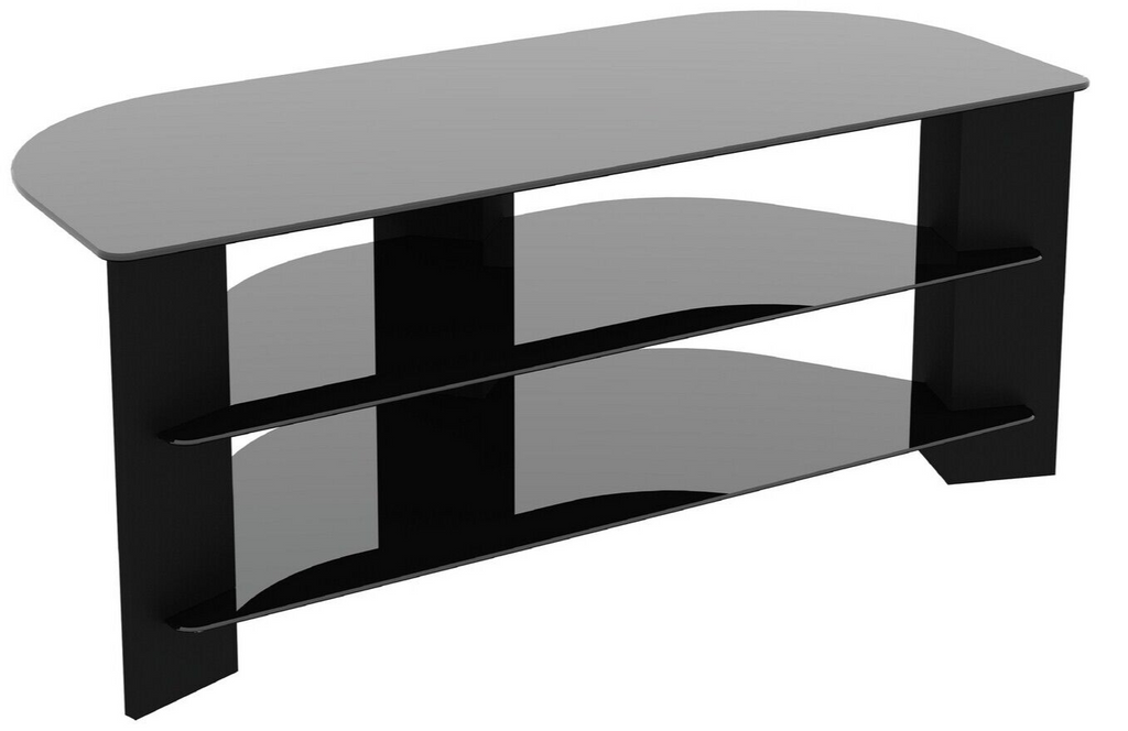 AVF Wood Effect Up to 55 Inch TV Corner Stand Black | Entertainment Furniture