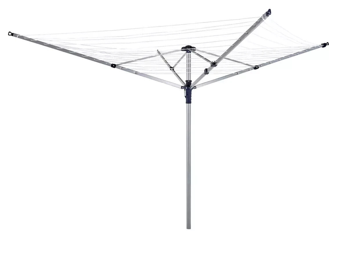 Home Lift & Click 60m 4 Arm Rotary Airer | Outdoor Rotary Washing Line