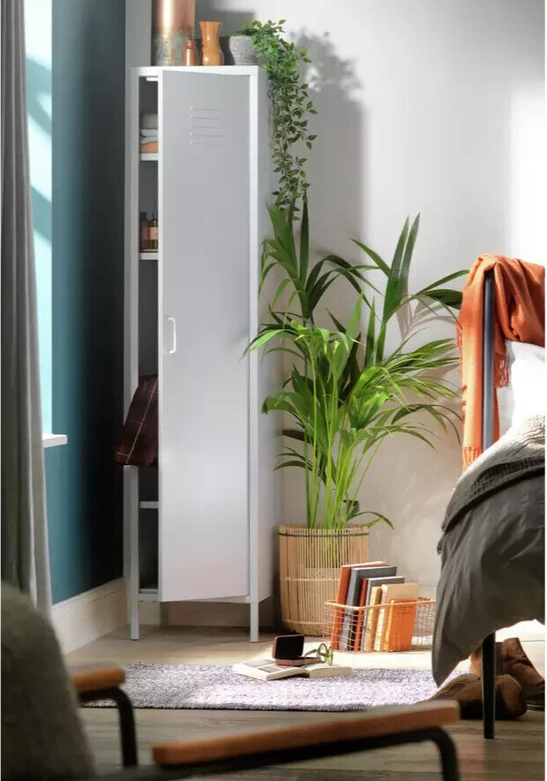 Habitat Tall 1 Door 4 Shelf Locker - Grey