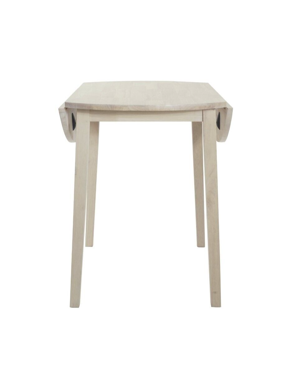 Habitat Kendal Round Solid Wood Drop Leaf Table - White Ash