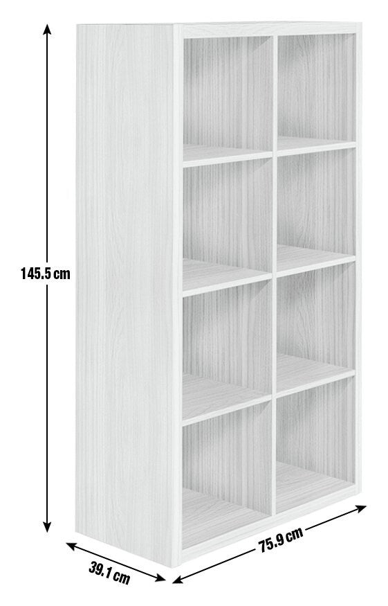 Squares Plus 8 Cube Storage Unit - White  ( B Grade 36719 - 36723 )