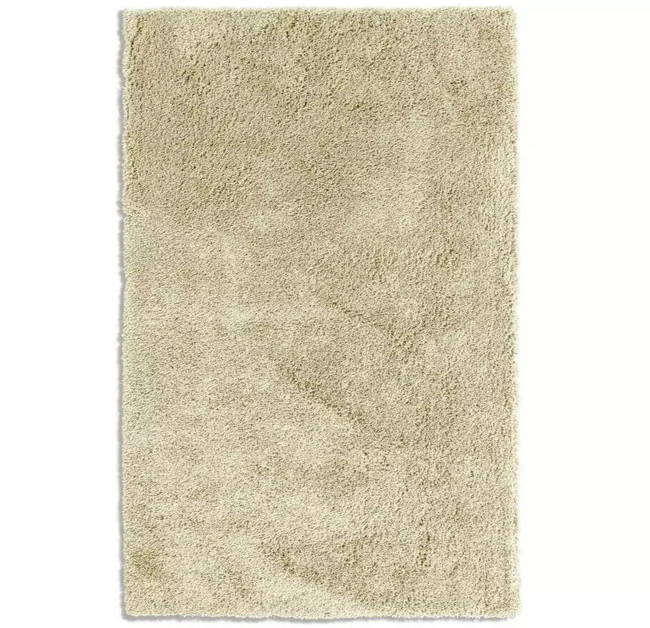 Habitat Noodle Shaggy Plain Rug - Cream - 160x230cm