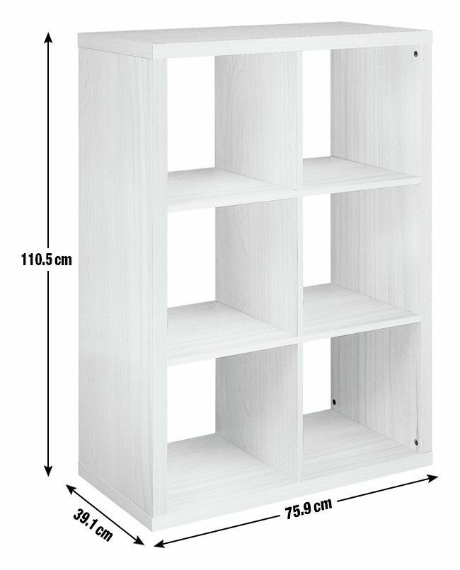 Habitat Squares Plus 6 Cube Storage Unit - White | Organiser Shelf Living Room