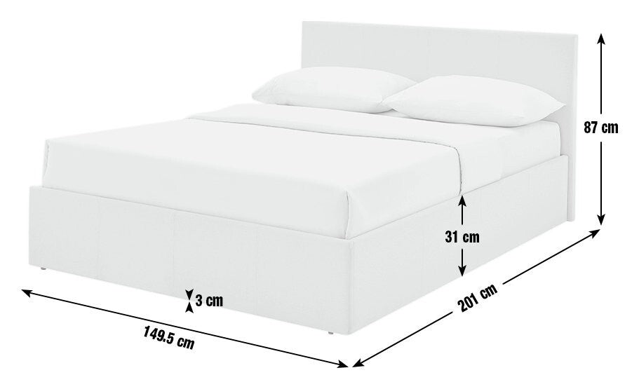 Heathdon Double End Lift Ottoman Bed - Grey