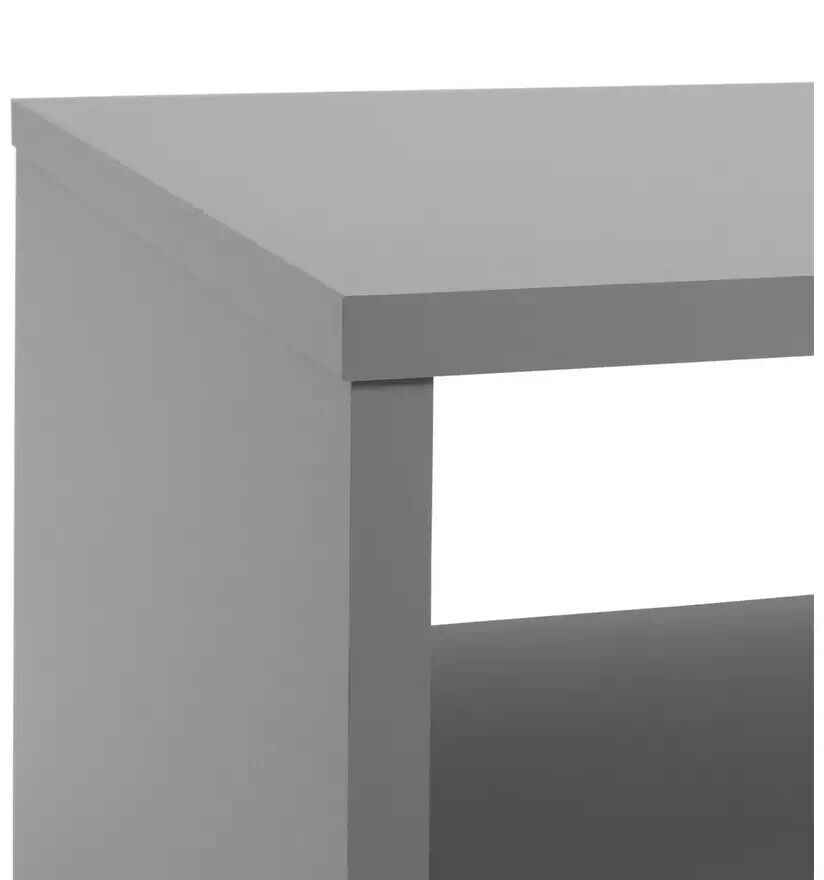 Malibu TV Unit Grey 80cm | Compact Entertainment Stand Open Shelves