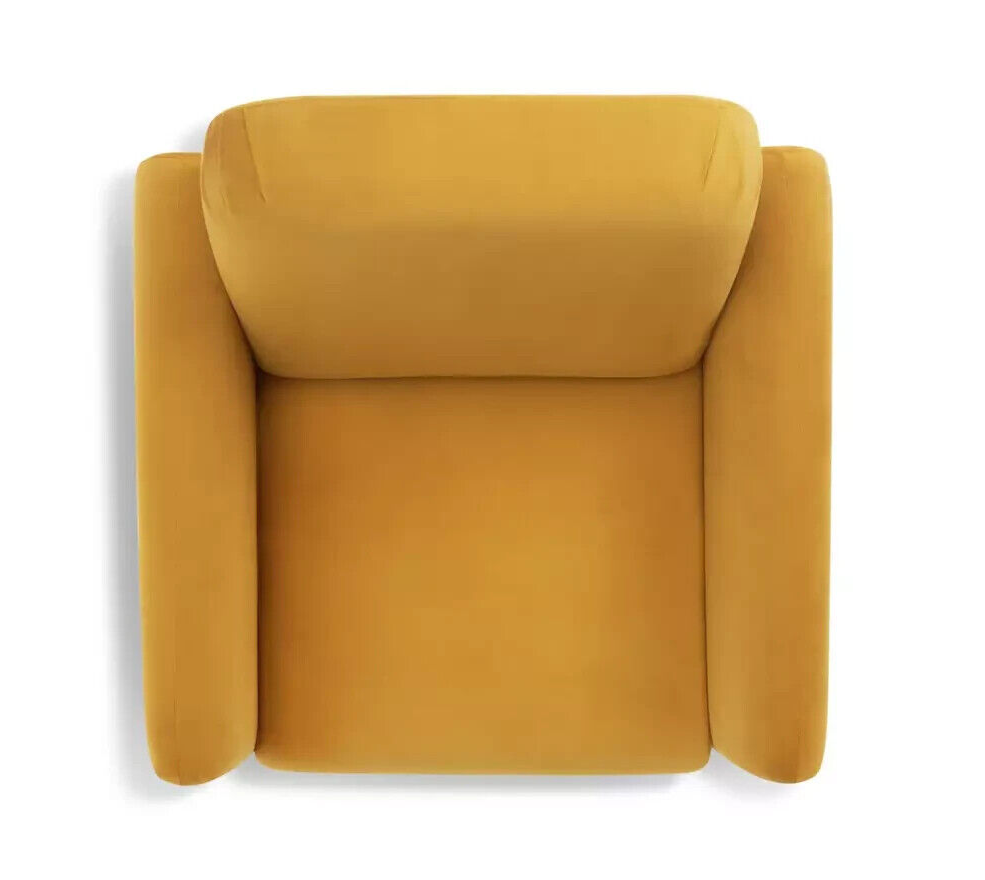 Habitat Elsie Self Assembly Fabric Armchair Mustard | Modern Accent Chair