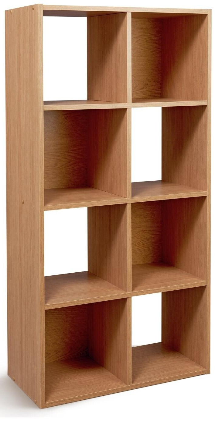 Home Squares 8 Cube Storage Unit - Oak Effect | Oak Effect Cube Shelf Organizer
