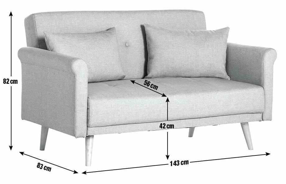 Habitat Home Evie Fabric 2 Seater Sofa in a Box Navy Blue | Compact Comfortable