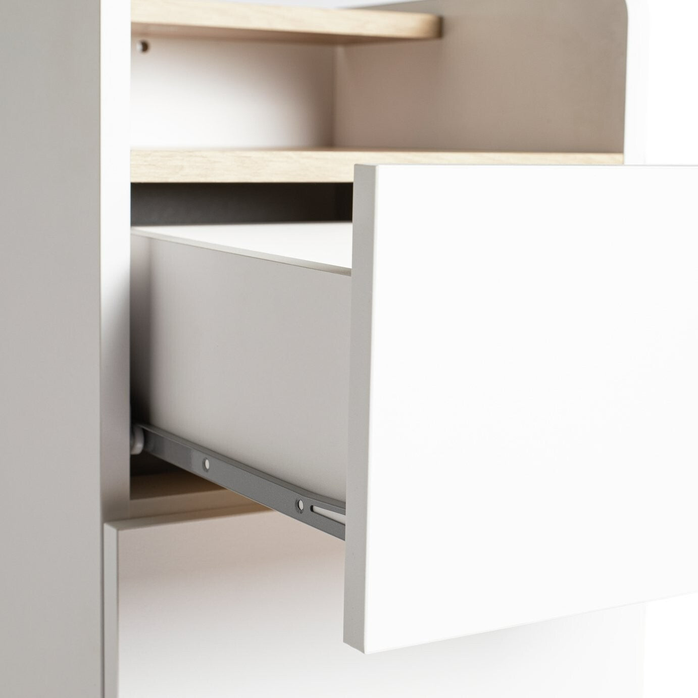 Habitat Skandi 5 Drawer Tallboy - White Two Tone