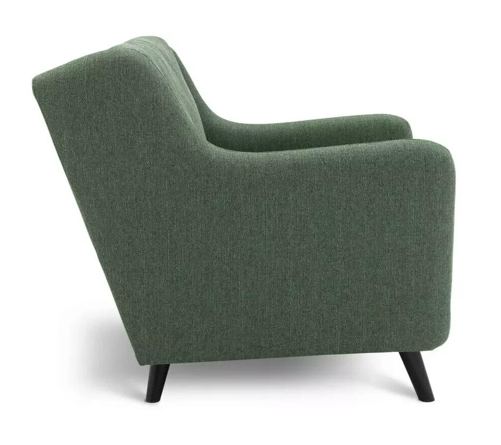 Morris Self Assembly Fabric Armchair - Green